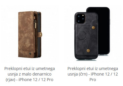 Preklopni etui iz umetnega usnja - iPhone 12 / 12 Pro Preklopni etui iz umetnega usnja - iPhone 12 / 12 Pro